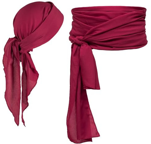 Fonyiunce Piraten Accessoires Set, Kopftuch Damen, Stirnband Taillengürtel, Piratenkostüm, Piratenkapitän Kostümzubehör, Piraten Accessoires für Karneval Erwachsene Kinder