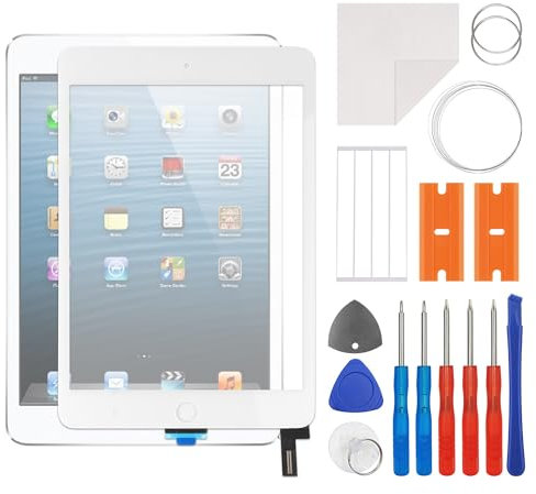 swark Nuovo vetro touchscreen bianco di ricambio per iPad mini 4 2015 7.9'' A1538 A1550 schermo touchscreen con kit di strumenti di riparazione aggiornato, nessun display LCD