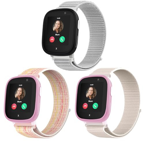 OUTPUTBT Nylon Uhrenarmbänder 20mm für Xplora X6 Play/X 6/X6 Pro/XPLORA XMOVE/Slothcloud H97/Anio 5/Anio 6/Gizmo/Gabb Watch 3/2/1 Armband Kinder Elastisch Nylon Geflecht für Jungen Mädchen