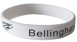 Valnight Personalisierte Fußball-Armbänder (Kylian Mbappé und Bellingham), Clubfarben, Unterschrift und Nummer ihrer T-Shirts., Pequeño, Silikon, Kein Edelstein