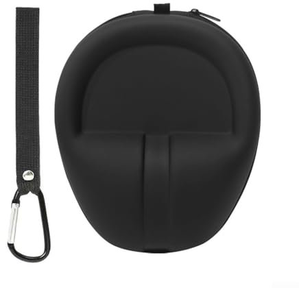 Tragbare Aufbewahrungstasche für Sony WH-1000XM6 Kopfhörer, PU-Leder, schützende Reisetasche, 22 x 18 x 10 cm, Schwarz