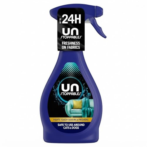 Unstoppables Fabric Spray Fresh 500ml | Odour Eliminator & Long Lasting Freshness for Clothes, Upholstery, Bedding, Carpets, Curtains & Soft Furnishings | Fresh Scent Fabric Refresher