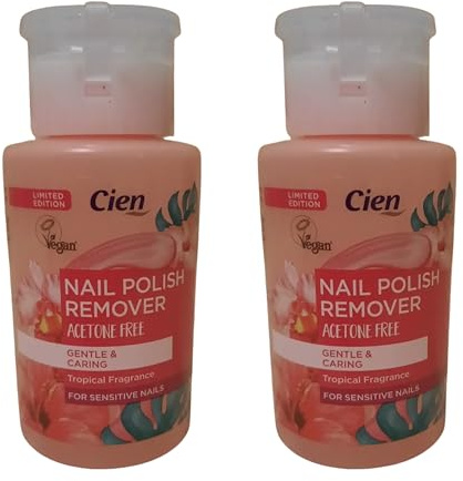 Ark Future Pack of 2 x 200ml Nail Polish Remover – Acetone Free Vegan Tropical Fragrance – Gentle for Sensitive Nails – Quick & Easy Polish Removal