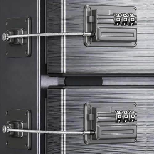 2 Pack Refrigerator Locks with Combination, Child Safety Fridge Lock for Cabinets, Freezer, Desk Drawers, Wardrobes, Closets, Windows, Baby Proofing Door Lock with Code for Kids