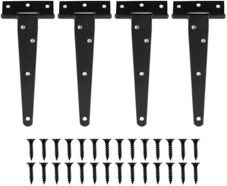 4Pcs 150mm Garden Gate Hinges | Heavy Duty Gate Hinges for Wooden Shed Gates Barns Fence Window (6inch)