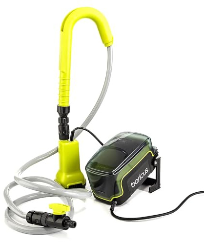 Baricus 18V Akku Tauchpumpe 80W mit Einhängevorrichtung 1.800 l/h 17,5 m Förderhöhe Regenfasspumpe G3/4 Anschluss – 18V System – B-Ware