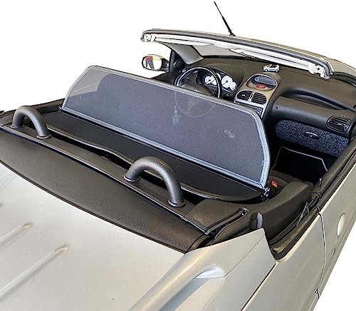 Aperta Filet Coupe-Vent Compatible avec Peugeot 206 CC 2D Noir Filet Anti-remous 100% sur Mesure OEM Qualité Windschott fabriqué aux Pays-Bas