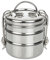 Utopia Stainless Steel Presentation Pans, Pails & Casseroles, F91133-000000-B01006, 3 Tier Tiffin Box 4.25 (11cm) H: 7.5 (19cm) (Box of 6)