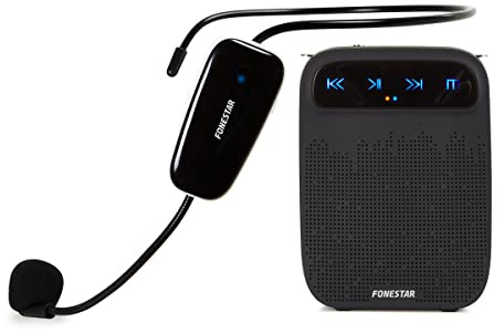 FONESTAR Amplificatore Portatile Alta-Voce-W 18 W Max. Microfono Wireless UHF registratore/Lettore USB/MicroSD/MP3 Bat 2000 mAh