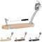 Buarfe Jamonero Plegable Jabugo Madera de Haya Cabezal Giratorio con Cuchillo Jamonero (Natural)