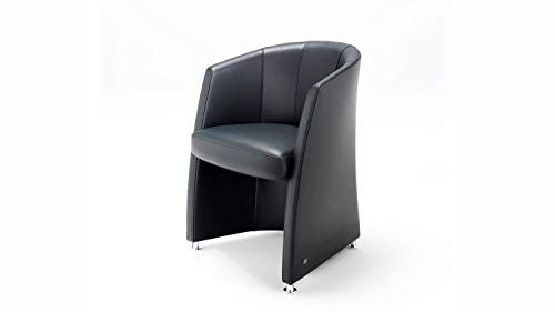 Möbel Akut Sessel Rolf Benz ST SE 7300 Echt Leder schwarz Esszimmer Sessel Wohnzimmer Cocktailsessel Leder schwarz