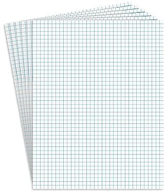 STAPLES Graph Pads, 8.5” x 11”, Graph Ruled, White, 50 Sheets/Pad, 6‑Pack