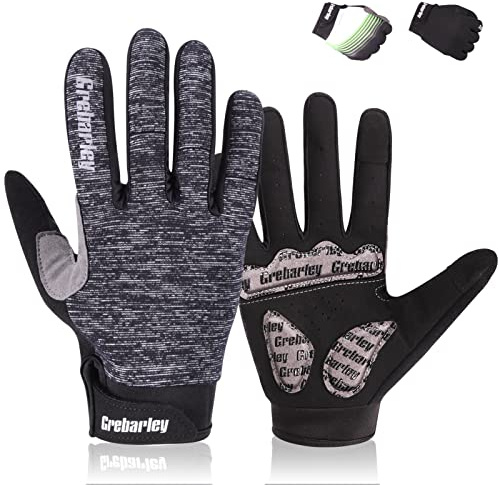 Grebarley fahrradhandschuhe,MTB Handschuhe,Mountainbike Handschuhe mit Touchscreen Finger fürs Radsport,Road Race,Downhill,Wandern,fahrradhandschuhe Männer und Frauen