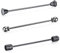 HONEY BEAR 3pcs Collier bar de broches Cravate Clip pour hommes Chemise,mariage, fête, Business quotidien cadeau (Mélanger Le Style A Noir sans boîte)