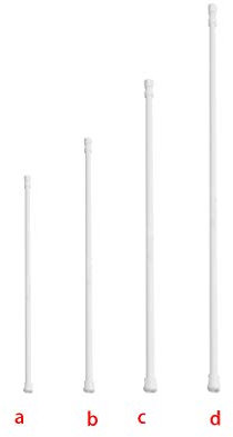 rongweiwang Tenda di Finestra Polo Caricato a Molla telescopica Asta per Le Tende Guida telescopica Tenda Poli ad Alta Acciaio al Carbonio Net Rod, 18-27cm