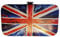 Union Jack Manicure Set - Spin Art Painting Design - Faux Leather Texture - Complete - British Flag Souvenir from London England UK