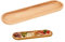 Bandeja única, forma larga redondeada, ideal para aperitivos, madera de haya, 46 x 12 x 3 cm