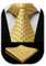 HISDERN Krawatten Für Herren Gepunktete Klassische Taschentuch Formelle Elegant Krawatte & Einstecktuch Set Für Hochzeit Party Business (Gelb)
