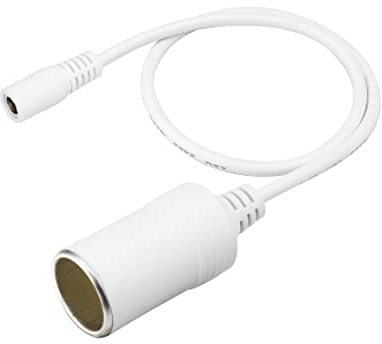 YACSEJAO Prise allume-cigare 12/24 V Câble d'alimentation pour voiture vers prise femelle DC 5,5 mm x 2,5 mm Adaptateur pour chargeur de voiture, réfrigérateur, pompe à air