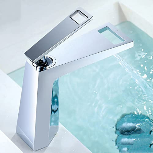 Waschtischarmatur Nickel gebürstet Torneiras Waschbecken Wasserhahn Einhebelmischer Loch Wasserhahn Waschtischarmaturen Heiß Kalt Mischbatterie Kran,Chrom,China
