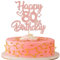 1 Stück Happy 80th Birthday Cake Topper Glitter Heart Star 80 Fabulous Tortendeko Prost auf 80 Jahre alt neunzig fabelhafte Tortendekorationen 80 Geburtstag Party Kuchen Dekoendeko Roségold