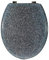 Biznest Polyresin Toilet Seat Glitter Stunning Glittering Detailing Durable Design Perfect Bathroom Addition (Silver)