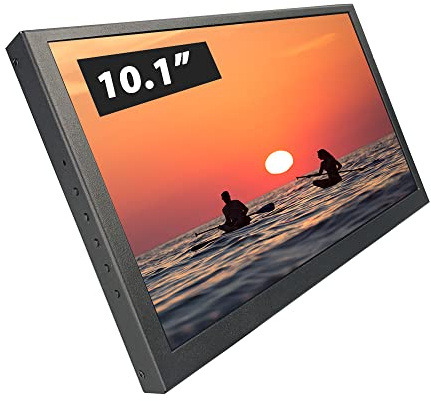 LESOWN Monitor HDMI da 10 pollici IPS Piccolo 1024x600 Display Portatile Portatil Display LCD 10.1 pollice Shell Metallo Mini Schermo per PC Laptop Raspberry Pi 4 3