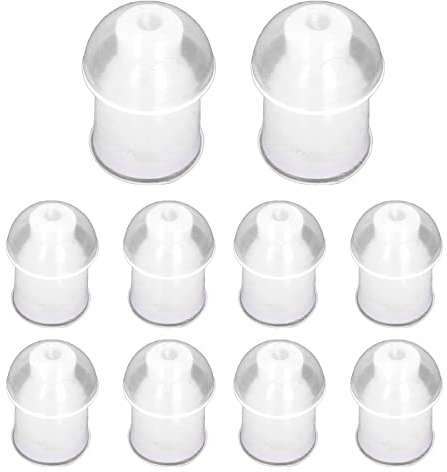 Zunate 10 Stück Ersatz-Ohrstöpsel, Silikon, Weiß, für Walkie-Talkie, HYT & andere kompatible Geräte