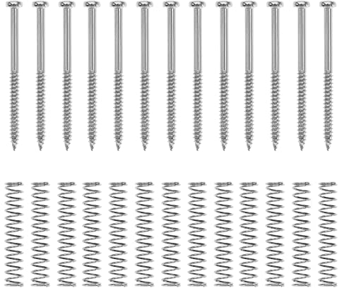 VGOL Lot de 20 vis de montage pour micro - Kit de ressorts pour guitare électrique - Accessoires de rechange - Argenté