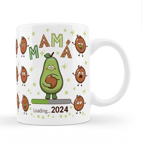Bee Ingenious Taza Aguacate Super mamá Regalo madres o embarazada Regalos para mamas embarazadas Regalos originales para embarazadas primerizas (Mamá 2024)
