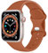 Epova Silicone Strap Compatible with Apple Watch Strap 44mm 42mm 45mm 46mm 49mm, Replacement Straps for Apple Watch Ultra/iWatch SE Series 10 9 8 7 6 5 4 3 2 1, Brown, Large