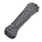 DonDon 30 Meter langes Stoffband Nylon-Schnur Paracord-Seil Survival Band zum Basteln und für Outdoor Camping Aktivitäten 4 mm - 7 Stränge schwarz-weiß
