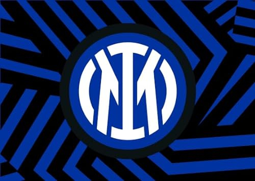 Inter Bandiera Dimensioni 140 x 100 cm con Nuova Grafica Geometrica con Logo Centrale