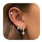 MILACOLATO 4 Paare Ohrringe Silber 925 Set für Damen Ohrringes Silber Stapelbar Piercing Ohr Gold Kleine Ohrstecker Creolen Ohrringe Set für Mehrere Ohrlöcher