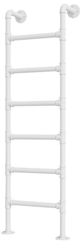 Scala in ferro battuto resistente per soffitta da parete per casa, letto a castello e cantina, finestra in ferro battuto, scala per arrampicata sul fuoco (114,3 cm)