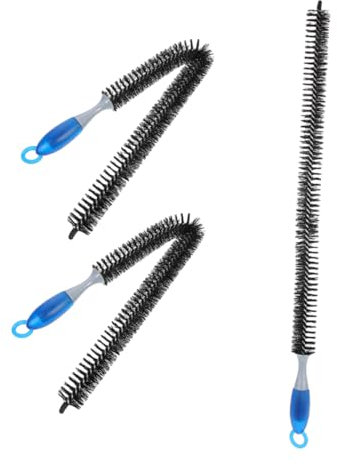 GARVALON 3pcs Engine Cleaning Tool Radiator Cleaner Brush Car Accessory Duster for Pipes Professional Long Handle Brush Enhances Performance