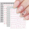 BETESSIN Nagelsticker Schleifen - 4 Bögen Nagelaufkleber mit Schleifen Motiven - Nail Art Sticker Selbstklebend - Nageldesign Zubehör für Mädchen und Frauen