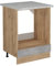 Vicco Herdumbauschrank R-Line, Herdschrank, Beton, 60 cm AP Marmor