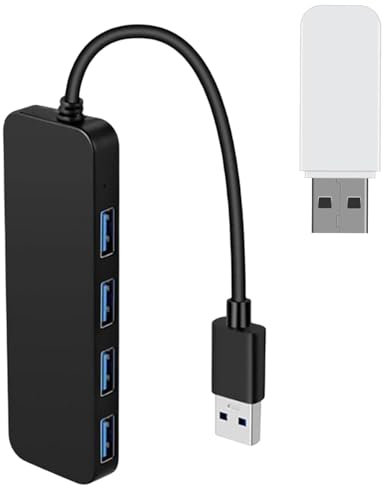 Multifunction Usbs Expander - 4 Port Usbs Splitter Hub for Laptop & Computer | 3.0 High Speed Data Hub for Flash Drives, Charging & Peripherals | Usbs Hub