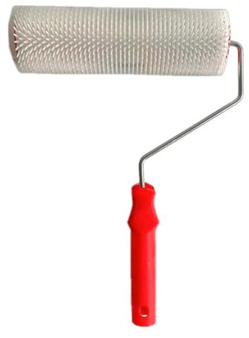 Ksikdeg Entschäumende Trommelbürste Spikes Roller Compound Roller Nivellierung Estrich Spiked Roller Nägel Zement Bodenbürste Easy
