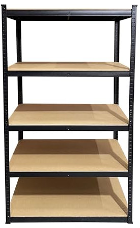 QUICK STAR Schwerlast Lagerregal 90x60x180cm 5 Böden Standregal für Garage Werkstatt Haushalt Keller