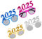 HORIALENCE 4 Stück digitale Brille dekorativ Partybrille 2025 Produkt Brillen 2025 bunt Silvester Brille Silvesterbrille Neujahrsbrille Dekoration für das neue Jahr Stk
