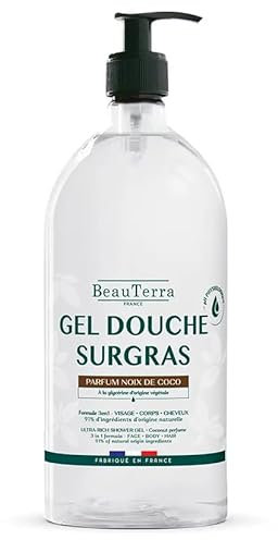 BeauTerra Gel Douche Surgras Noix de Coco 1 L