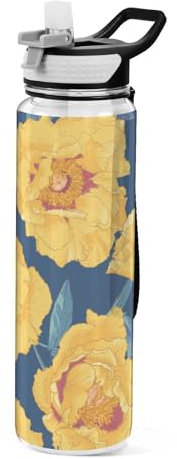 Botella de agua deportiva de 1 litro, diseño a prueba de fugas, sin BPA, para escuela, oficina, gimnasio, ciclismo