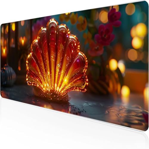 Mouse Pad Vase Gaming Mouse Mat 800x400x3mm, with Stitched Edges Desk Mats Red Desk Pad Large Waterproof Anti-Slip Rubber Base Smooth Surface Keyboard Cover for HoMen Office Accessories, Gifts 4-C