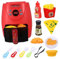 YARNOW Friteuse à Air Jouet Garçon et Filles avec Aliments de Jeu Modèle Changement de Couleur Ensemble Cuisine pour Jeu de Rôle Activités Intérieures Jouet Éducatif