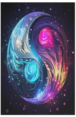 Puzzle 1000 Teile Yin und Yang Holzpuzzle Für Erwachsene Lernspiel Herausforderungsspielzeug The Puzzles Für Erwachsene Kinder 78×53cm