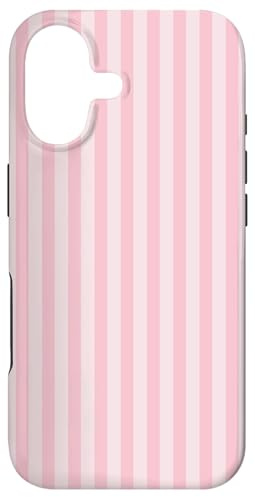 Pastel Baby Pink Vertical Stripe Retro Preppy Aesthetic Case for iPhone 17