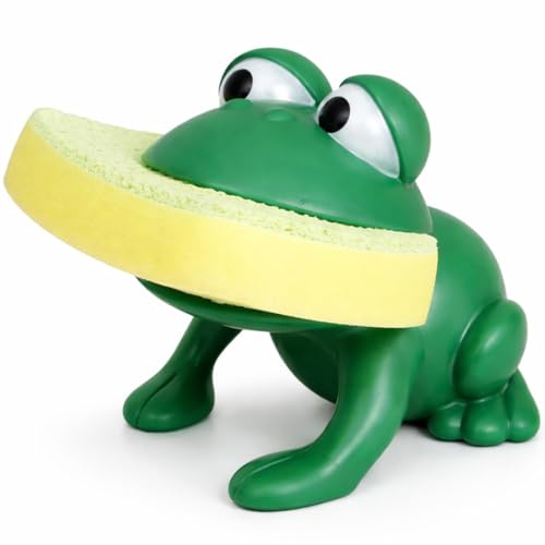 BOAA Fresh - Froschi Schwammhalter – Lustiger Spülschwammhalter für Küche & Spüle – Frosch-Design – Praktisches Küchengadget & Geschenkidee