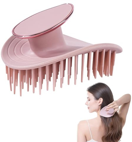 Kopfmassagebürste, Kopfhaut Schrubber, Shampoo Bürste Massagebürste, Kopfhautbürsten für Gesunde Kopfhaut und Haarpflege, Rosa